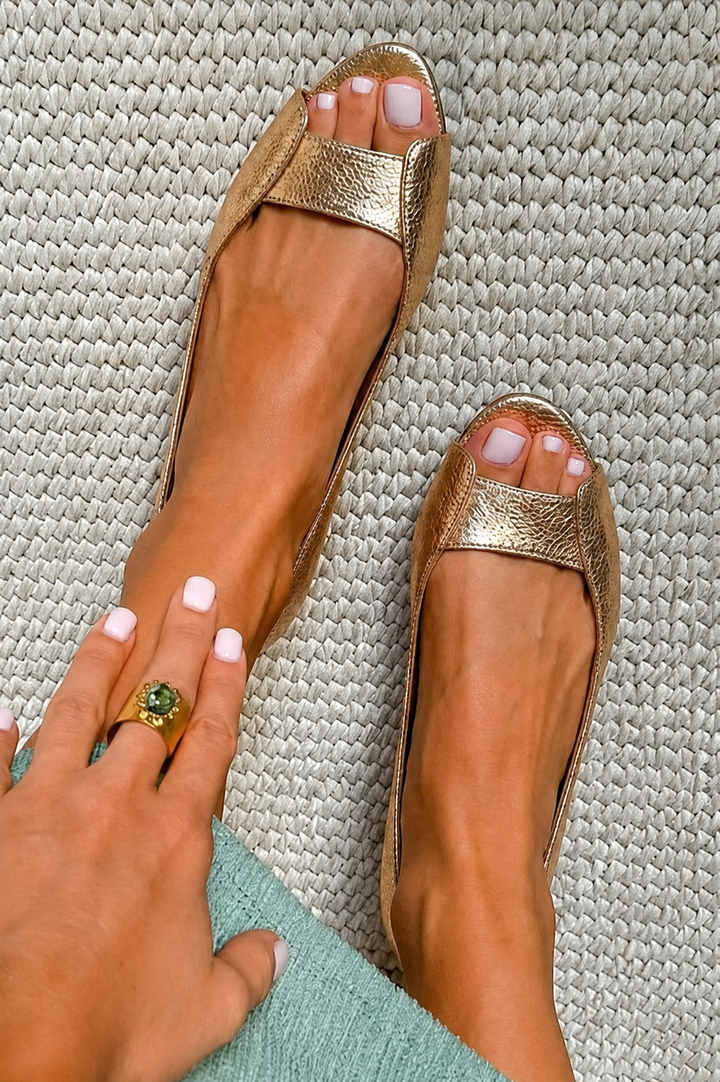GIULIA & ANTONIO MILANO | ADELINA SANDALI DORATI COMFORT CHIC