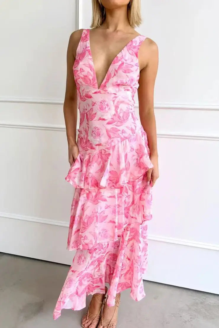 LISA | Abito midi floreale elegante