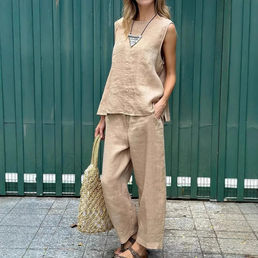 Completo Egipto 2 pezzi – In lino e cotone