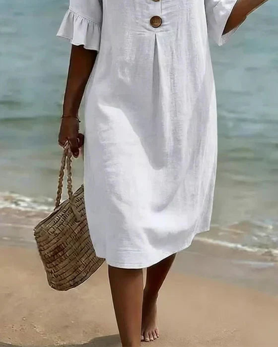 Abito elegante bianco da donna