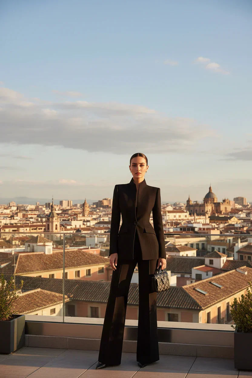 Georgina | Completo blazer e pantaloni palazzo